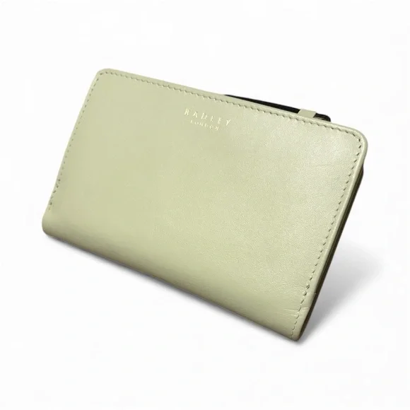 RADLEY LONDON Heritage Dog Outline Leather Bifold Wallet Purse New Light Green - Picture 2 of 6